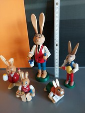Osterdeko / Hasen- " MAL" - Schule / 5 tlg. / Eiermaler / sehr guter Zustand