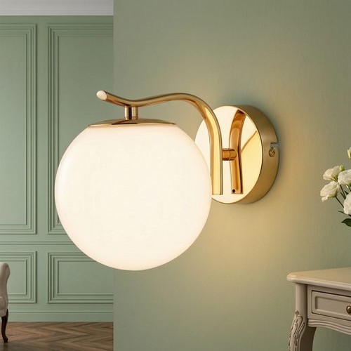 Led wandleuchte innen - wandleuchte, gold