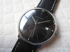 Junghans Max Bill Quarzuhr 041/4465,00 38mm schwarz Made in Germany Box Papier