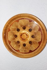 Edles vintage Serviertablett  Tablett aus Holz mit Intarsien Arbeiten