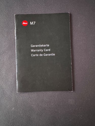 A1303 leica garantiekarte - m7,