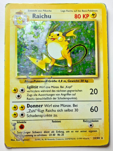 Pokemon karte raichu - karte,