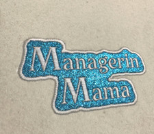 GLITZER Applikation,Wunschname mit Umrandung, Aufnäher,Bügelbild bügeln,GESTICKT