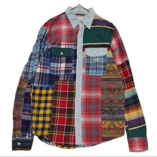 Ralph Lauren Hemd mit Knopfleiste bunt Patchwork kariert Indianer Größe S Herren