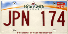 New Brunswick   License Plate  original Kanada Nummernschild