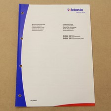 Webasto Standheizung DBW2010 DBW2012 Sensoric Ersatzteilliste 10/2002