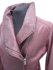Biker Jacke * M * Lederimitat - Maschinenwäsche ! * burgundy bordeaux * wie NEU