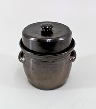 Gärtopf mit Wasserrille Sauerkrauttopf Gurke Tontopf Steingut  Ø 22cm