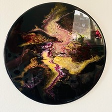 Acryl Pouring auf Holz 40cm