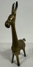 Mid-Century Messing Esel Lama Statue Figur 60 er Jahre Tischfigur Vintage