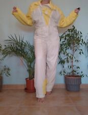 Vintage Skiing Puls white yellow ski suit ski Skianzug overall jumpsuit...
