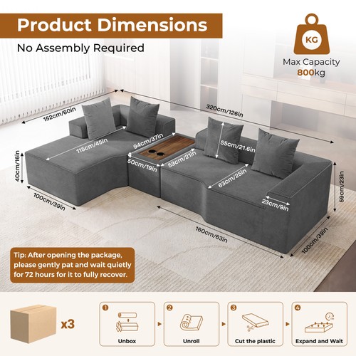 270 320cm ecksofa - /,