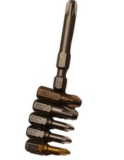 6 x BOSCH Bits 25 mm  PZ 1 +3 +Titan + Bithalter 
