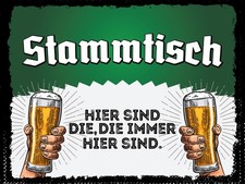 Holzschild 30x40 cm Stammtisch