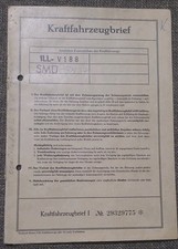 Kraftfahrzeugbrief Opel