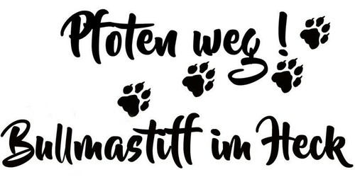 Bullmastiff autoaufkleber - bullmastiff,
