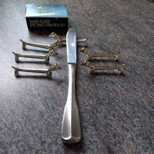 Messerbänke versilbert - ,