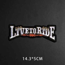 LIVE TO RIDE Motorrad Flicken Patch Aufnäher o. Aufbügler für deine Kutte Biker