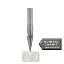 Incimar Stammfräser 25° mit Rundspitze - 80 mm Höhe für Stromabnehmer