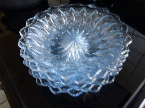 Pressglas blau dessert - x,