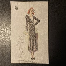 Modezeichnung Damen Elegant 30er 40er Jahre