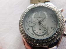 "Fabiani "Damen Armbanduhr - Chronograph, Edelstahl, Strass,