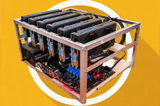 6 GPU Open Air Gehäuse Halterung Alu Mining Frame Open Case Mining Rig Miner