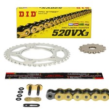 DID VX3 G&B Kettensatz Kawasaki KH 250 (KH250B) 1976, X-Ring Clipschloss