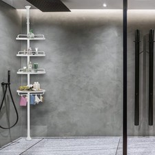 B-Ware Badregal Prestigeline Teleskop Eckregal Duschablage Regal Dusch Ecke