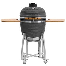 Kamado Grill Holzkohlegrill Grau Ø 52 cm BBQ Smoker Edelstahl BBQ-Toro *B-Ware*