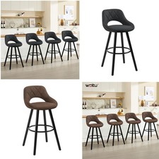 WOLTU 1/2/4/6x Barhocker Bistrohocker Stoffbezug Barstuhl Rückenlehne Fußstütz