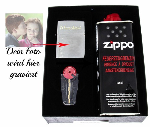 Zippo geschenkset chrome - geschenkset,