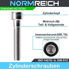 Zylinderschrauben TORX M2-M10