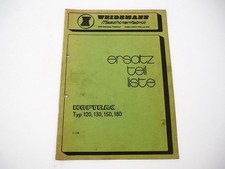Weidemann Hoftrac Typ 120 130 150 180 Ersatzteilliste Hydraulikanlage 1978