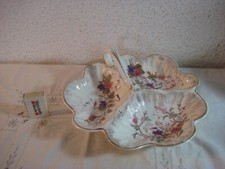 Antike Franz Anton Mehlem Bonn Servierschale mit Blumen Motiv aus Sammlung