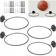 4Stk Wandhalterung Ball Rack Wandmontage Ballhalter Metall Regal Montiert Halter