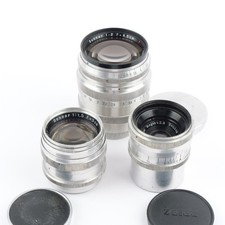 Carl Zeiss M39 Biogon 2.8/3.5, Sonnar 1.5/5cm T, Sonnar 2/8,5cm T Lens Set Leica