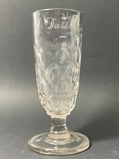 Kelchglas, massives, farbloses Glas, optsch geblasen Rauten,  Anf. 19.Jh.