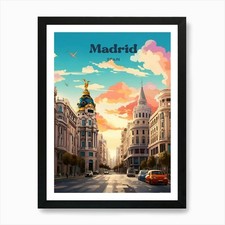 Madrid Spanien Sonnenuntergang