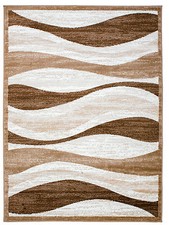 Teppich Kurzflor Cream Braun