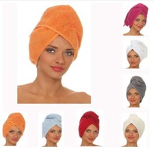 Haartrocknungshandtuch mit Knopfdesign | BIO-Baumwolle | Haarturban | Kopftuch