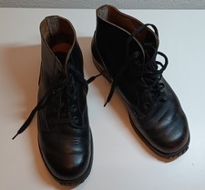 Herren Schuhe, 1950er Vintage Schuhe, Arbeitsschuhe, Boots, Leder, Schwarz