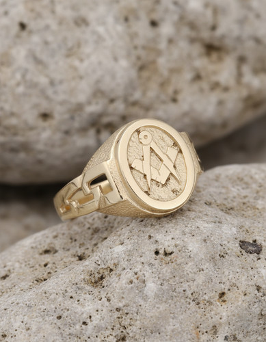 Gelbgold freimaurer ring - kt,