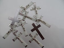 10 Stück Rosenkranz-Kreuze Bastelbedarf  Material Zubehör TA/45  phosphore