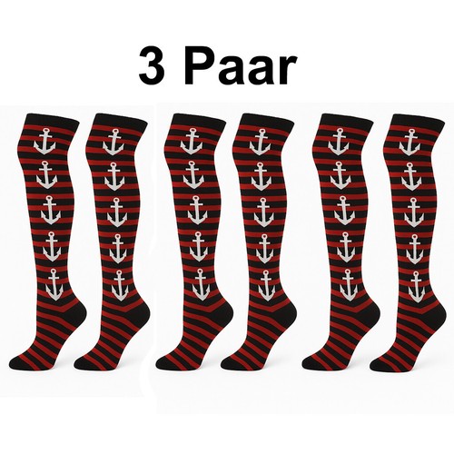 Anker overknees gestreift - anker,