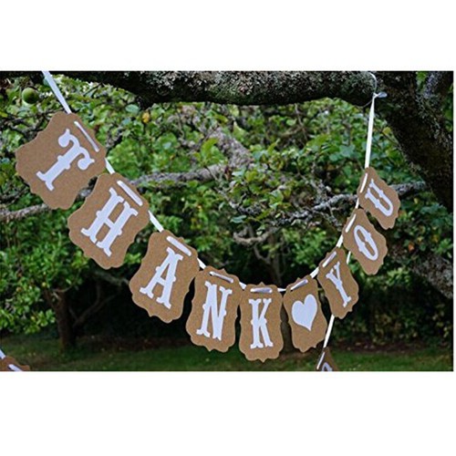 Danke kraftpapier bunting - kraftpapier,