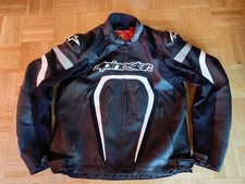 Alpinestars Lederkombi Zweiteiler Jacke Gr 58 Hose Gr 56 Schwarz /  weiß