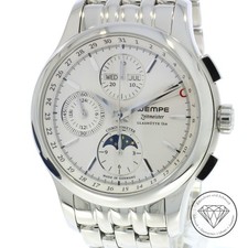 WEMPE Zeitmeister Chronograph Mondphase Vollkalender Stahl Automatik Uhr xxyy