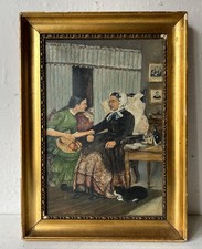 Ölbild Antik Interieur mit