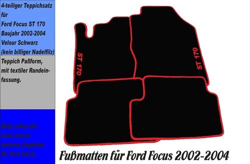 Fußmatten für focus st170 - fußmatten,